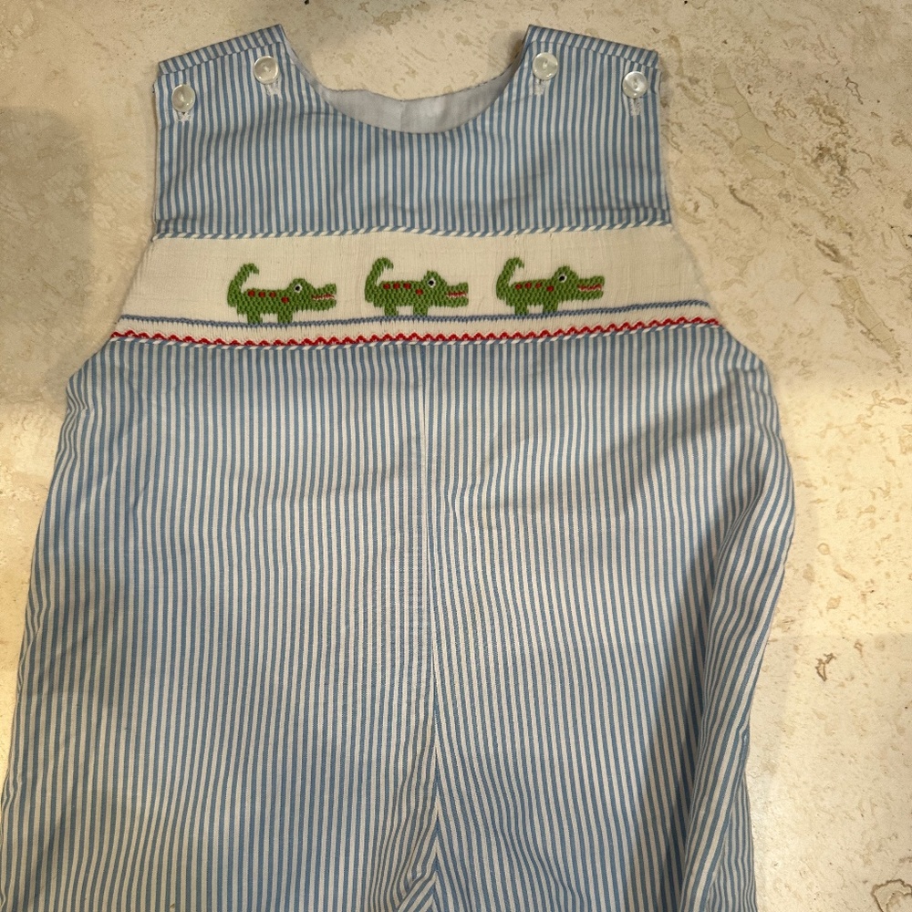 Edgehill Collection Alligator Jon Jon 3-6 MO
